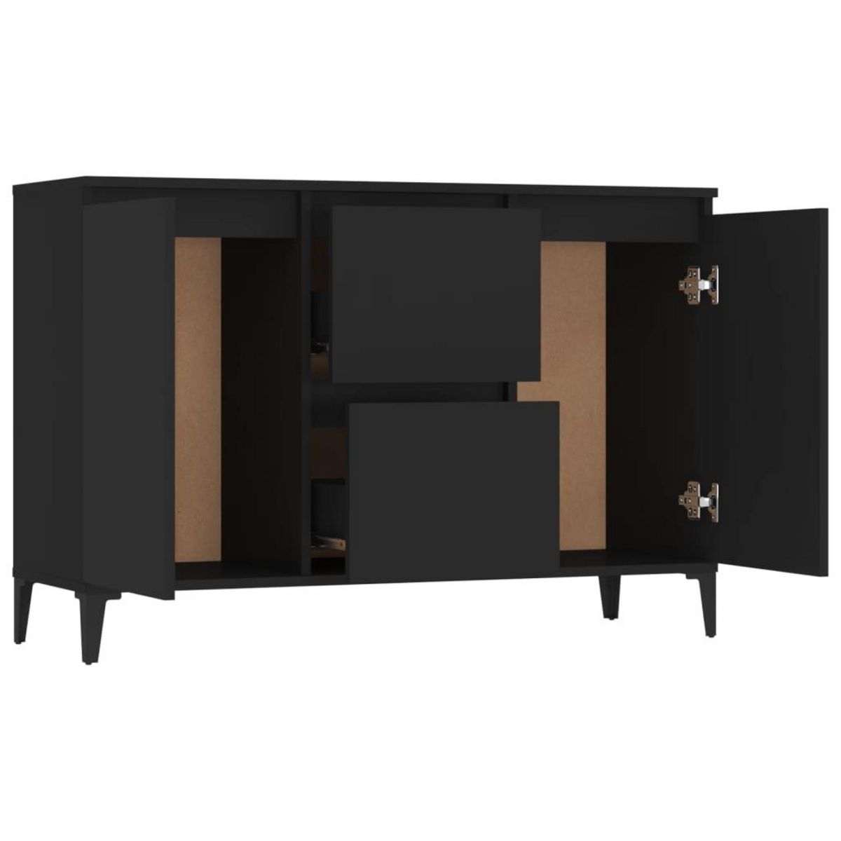 VIDAXL Buffet noir 104x35x70 cm bois d'ingenierie
