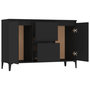 Voir la diapositive 4 : VIDAXL Buffet noir 104x35x70 cm bois d'ingenierie