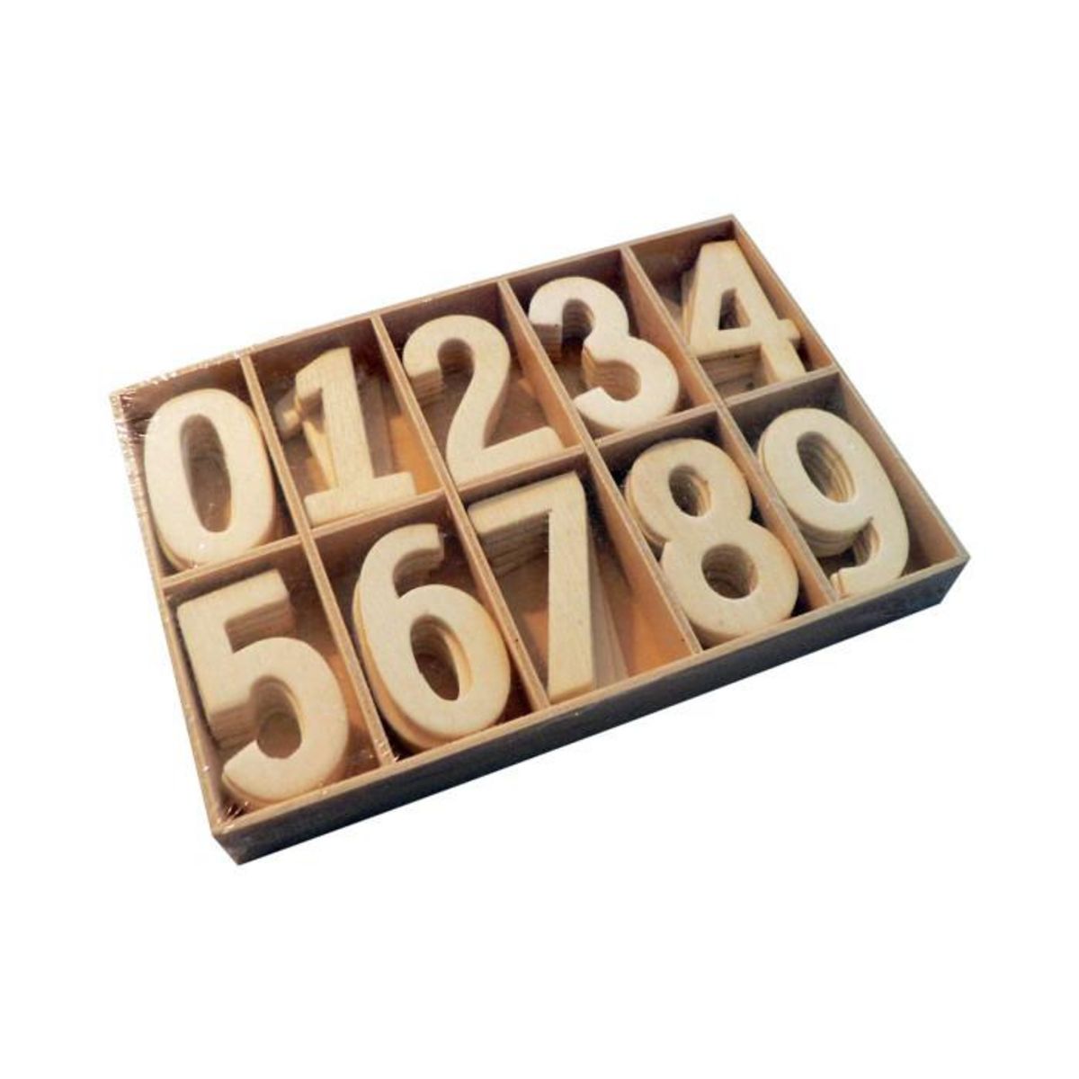 Paris Prix Boîte à Nombres en Bois  6 Suite  12cm Naturel