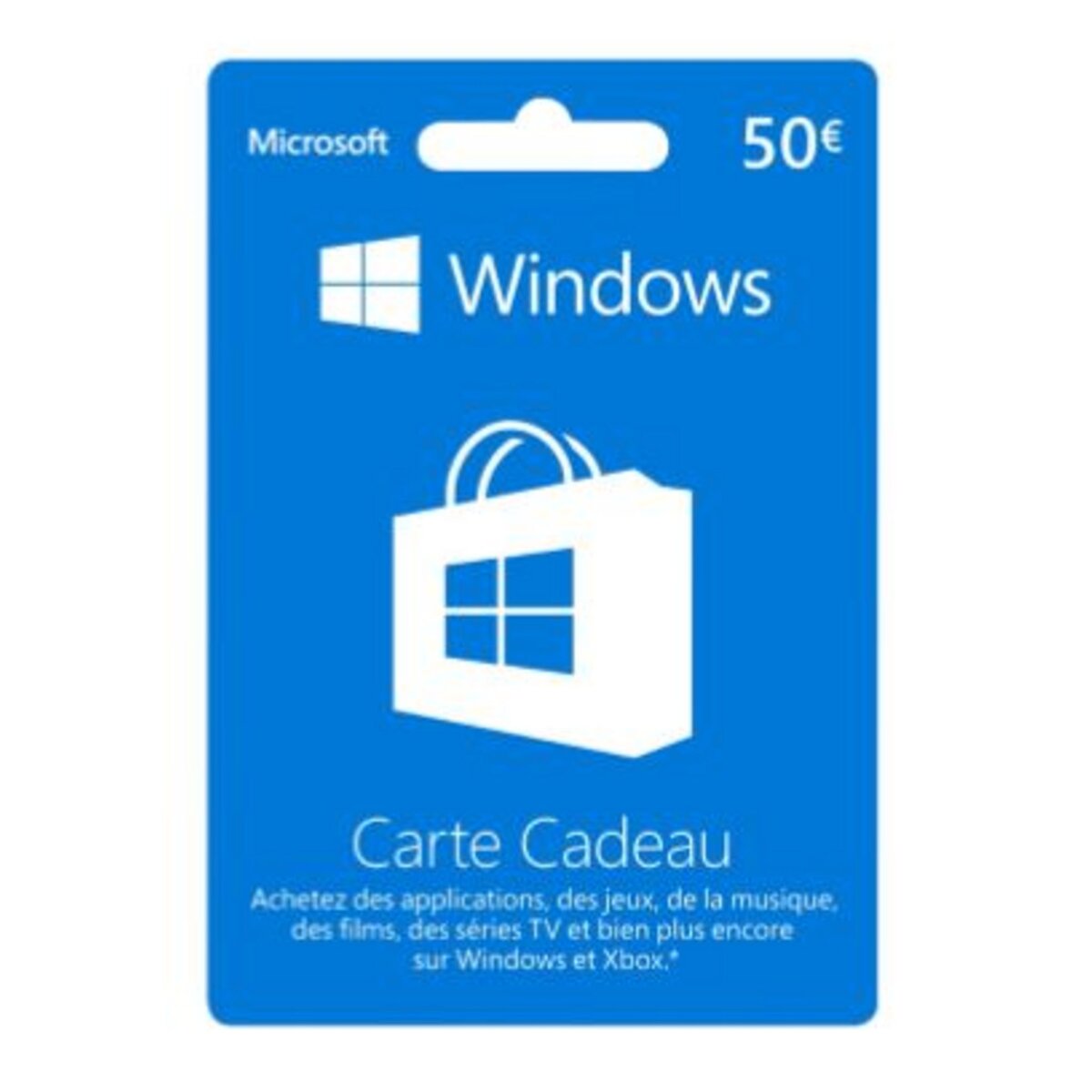 MICROSOFT Carte cadeau Windows 50 euros