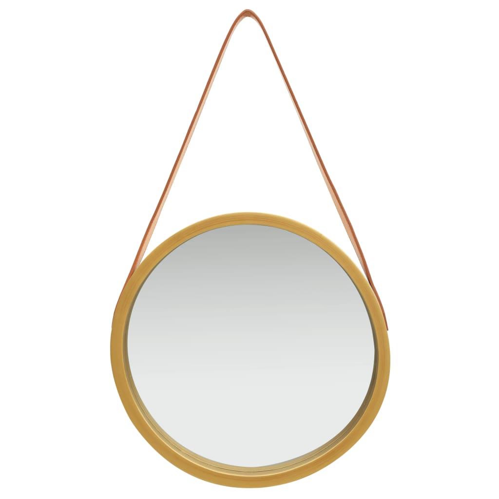 Voir la diapositive 2 : VIDAXL Miroir mural avec sangle 40 cm Dore