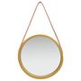 Voir la diapositive 2 : VIDAXL Miroir mural avec sangle 40 cm Dore