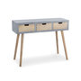Voir la diapositive 2 : Paris Prix Console Scandinave 3 Tiroirs  Kim  100cm Gris