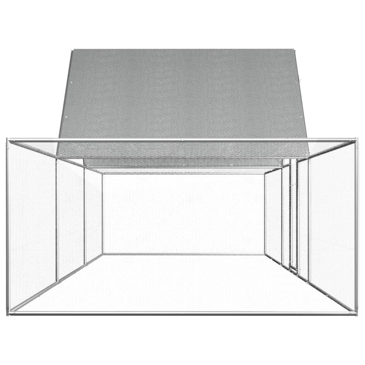 VIDAXL Poulailler 6 x 2 x 2 m Acier galvanise