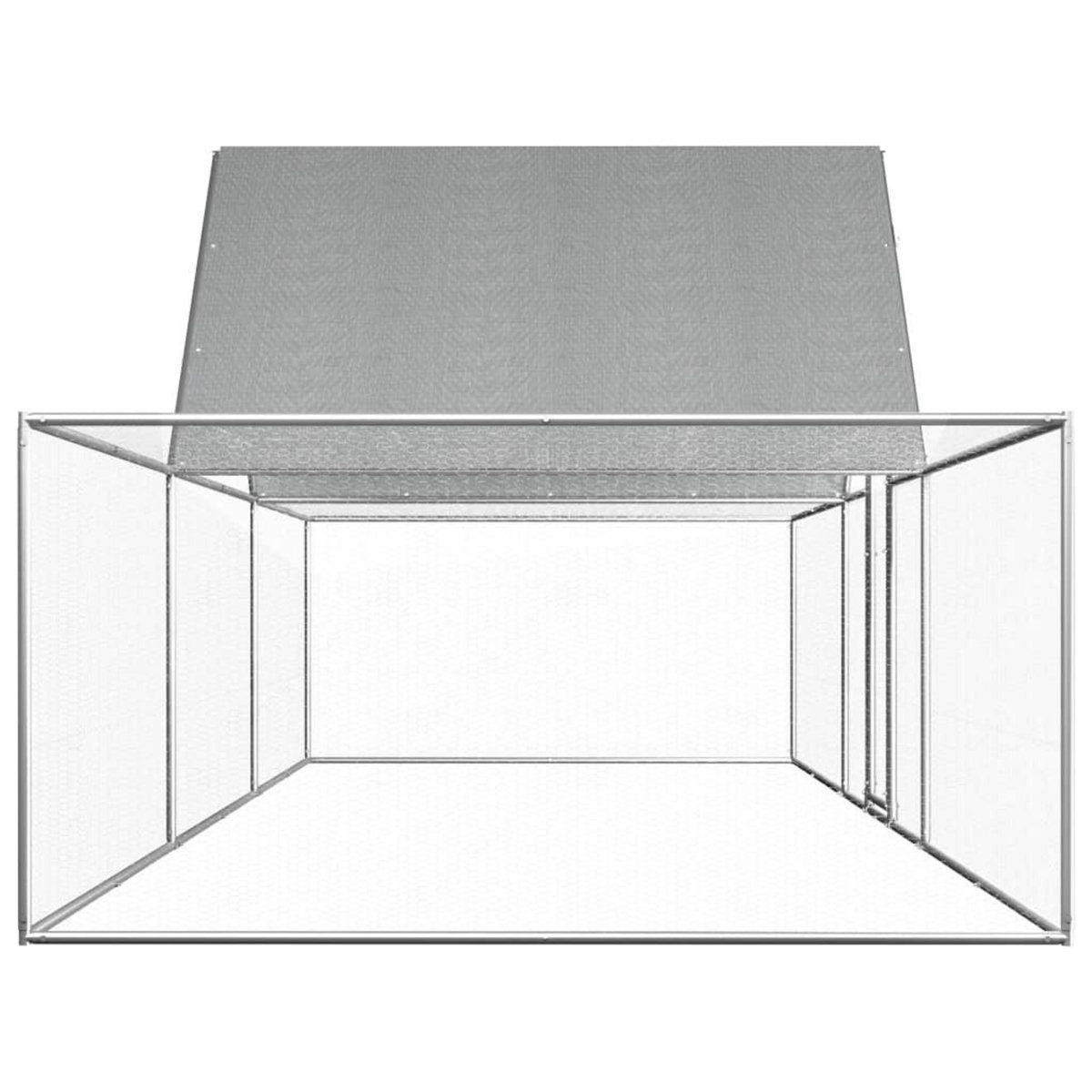 VIDAXL Poulailler 6 x 2 x 2 m Acier galvanise