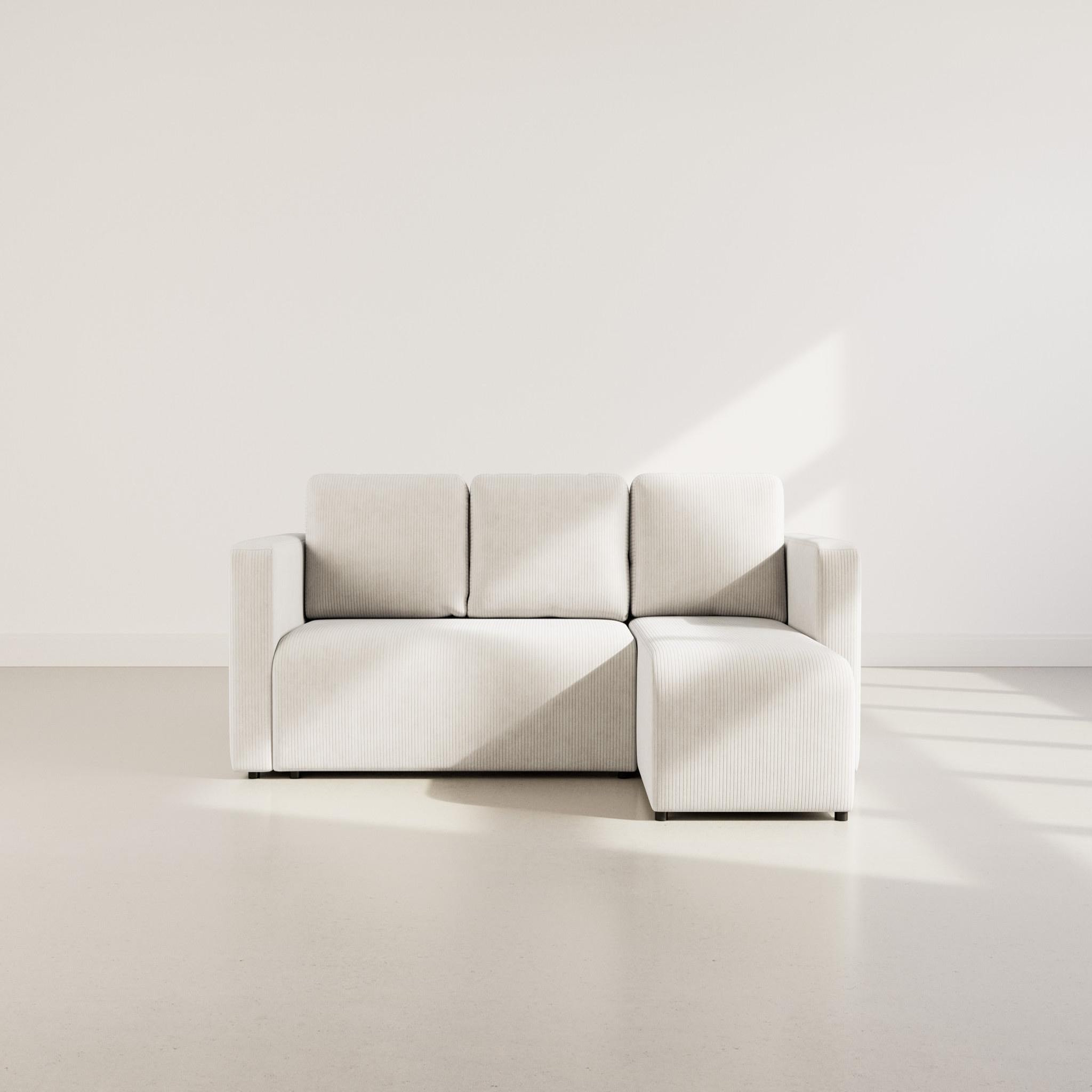 Voir la diapositive 5 : BEST MOBILIER Canopy - canapé d'angle réversible 4 places convertible avec coffre en velours côtelé