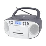 REFLEX Radio Reflexion RCR2260 avec lecteur CD, cassette et tuner FM stéréo gris/blanc