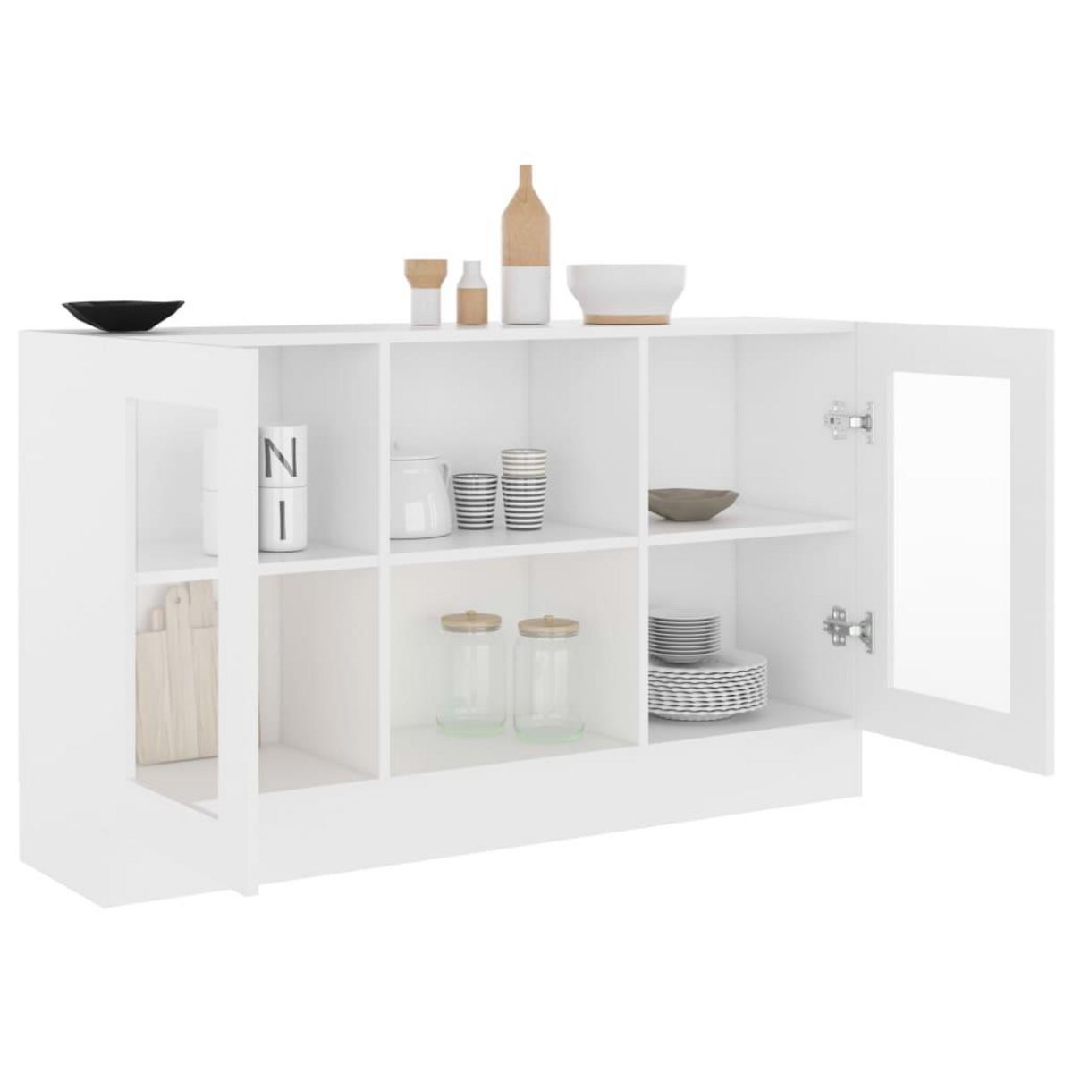 VIDAXL Armoire a vitrine Blanc 120x30,5x70 cm Bois d'ingenierie