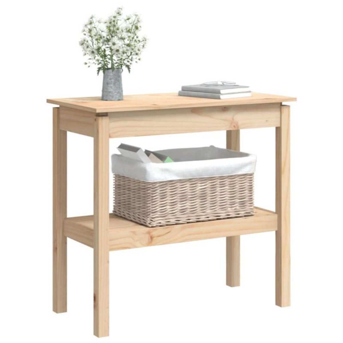 VIDAXL Table console 80x40x75 cm Bois massif de pin