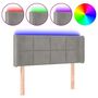 Voir la diapositive 2 : VIDAXL Tete de lit a LED Gris clair 103x16x78/88 cm Velours