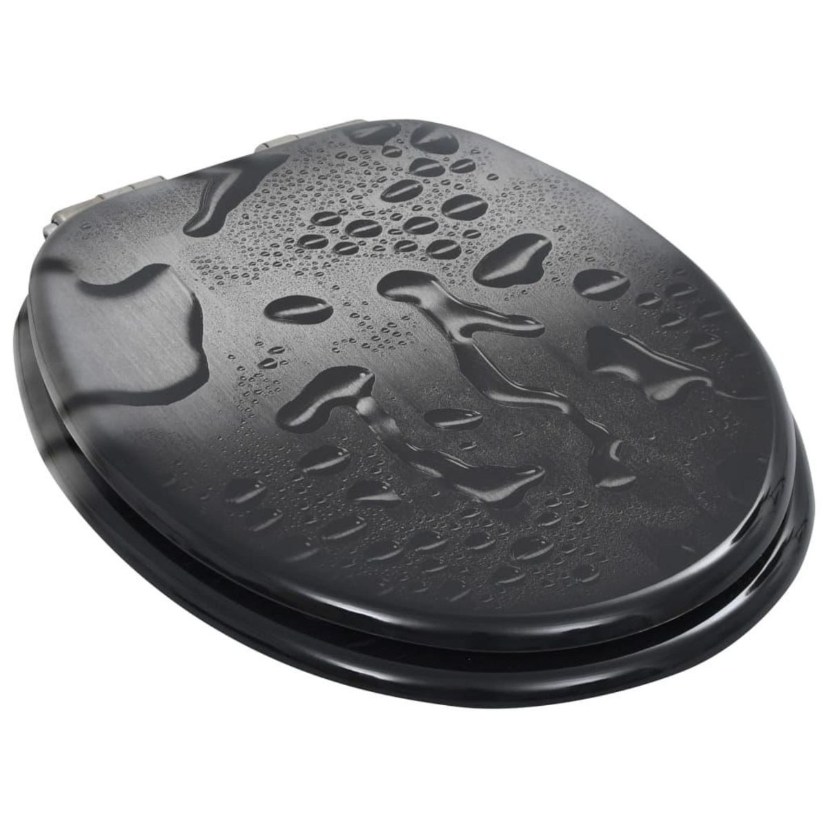 VIDAXL Siege WC MDF Couvercle a fermeture en douceur Gouttes d'eau