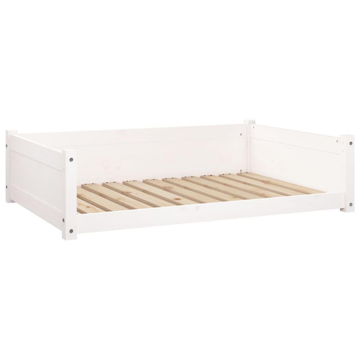 VIDAXL Lit pour chien Blanc 105,5x75,5x28 cm Bois de pin solide