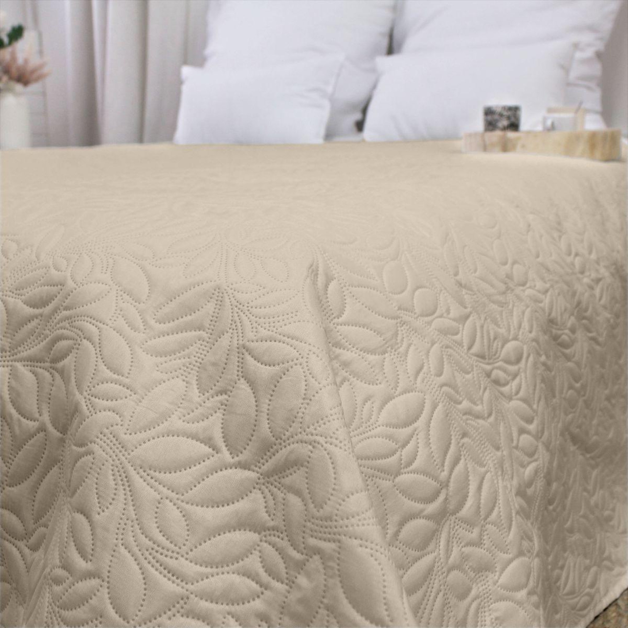 Voir la diapositive 2 : ENJOY HOME Couvre-lit en microfibre  rosa  220x240cm naturel
