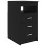 Voir la diapositive 2 : VIDAXL Armoire a tiroirs Noir 40x50x76 cm Bois d'ingenierie