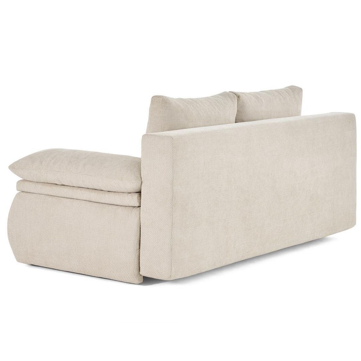 BEST MOBILIER Kurt - canapé 3 places convertible avec coffre en velours texturé