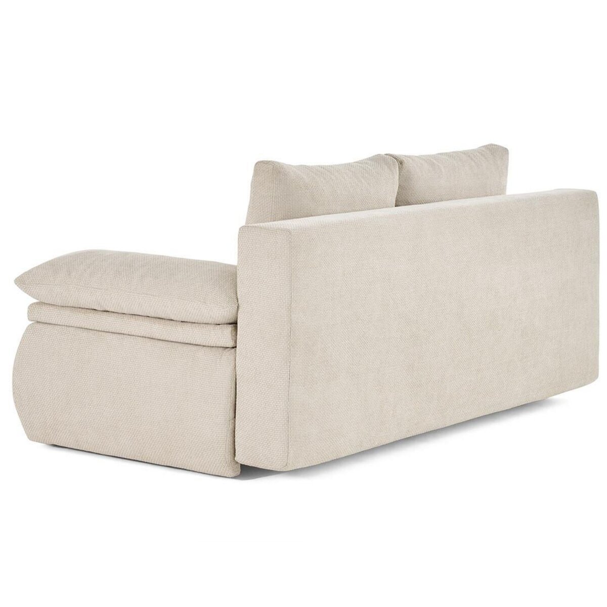 BEST MOBILIER Kurt - canapé 3 places convertible avec coffre en velours texturé