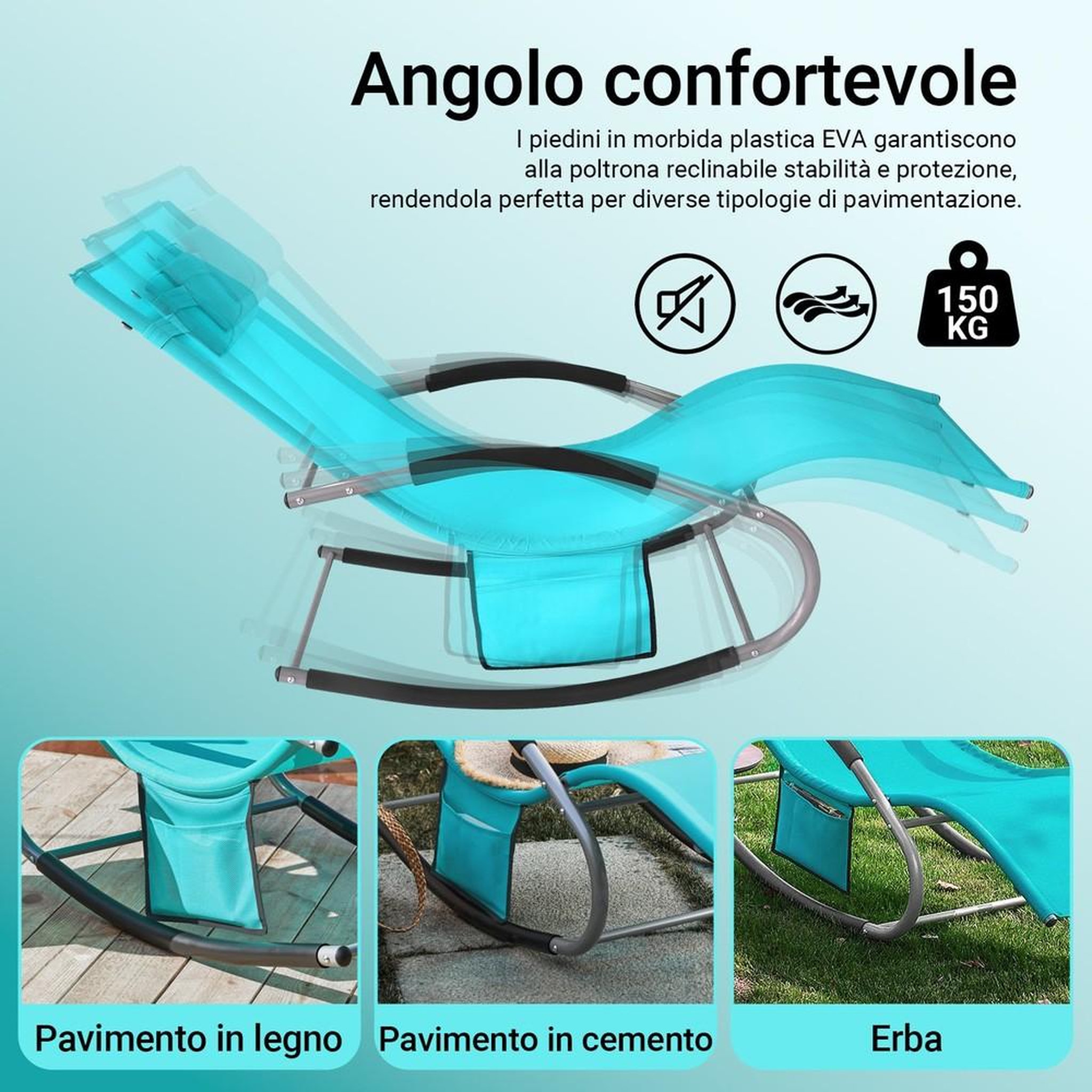 Voir la diapositive 5 : SOBUY SoBuy - Lot de 2 chaises à bascule pour jardin - Moderne - OGS28X2