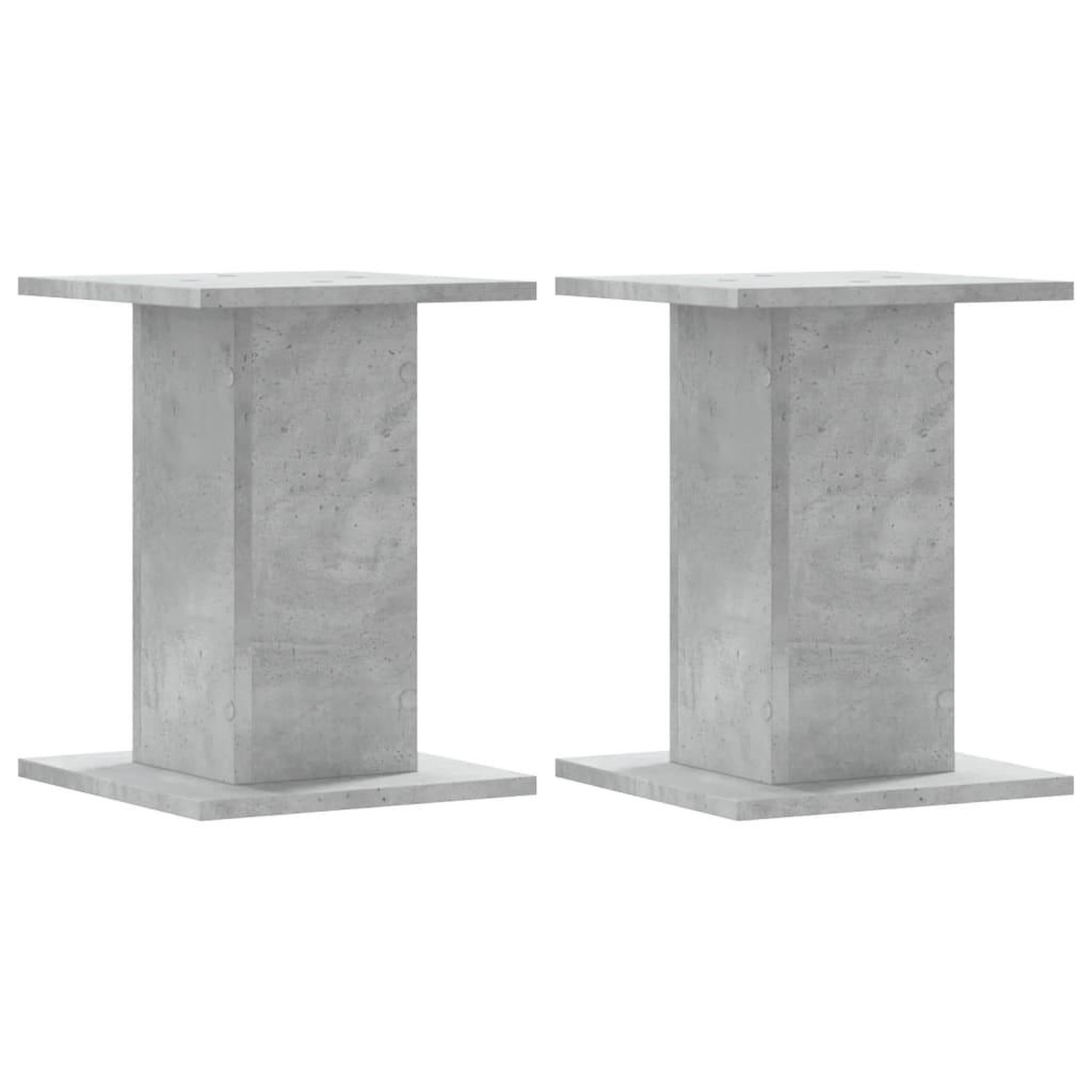 Voir la diapositive 2 : VIDAXL Supports pour plantes 2 pcs gris beton bois d'ingenierie