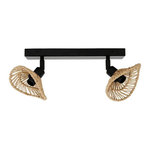 OSTARIA Applique rampe 2 spots orientables Ozana naturel