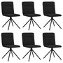 Voir la diapositive 2 : VIDAXL Chaises a manger lot de 6 noir tissu