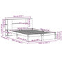 Voir la diapositive 6 : VIDAXL Lit bibliotheque sans matelas 140x190 cm bois de pin massif