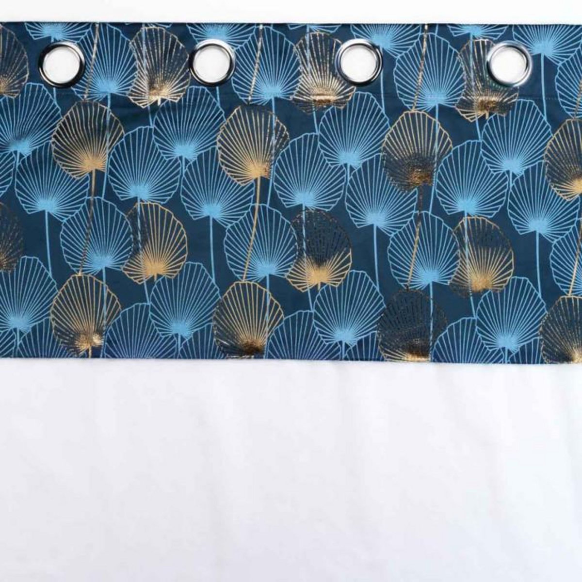 Paris Prix Rideau Voilage à Œillets  Clairine  140x240cm Bleu