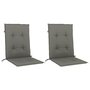Voir la diapositive 3 : VIDAXL Coussins de chaise a dossier bas lot de 2 gris fonce melange