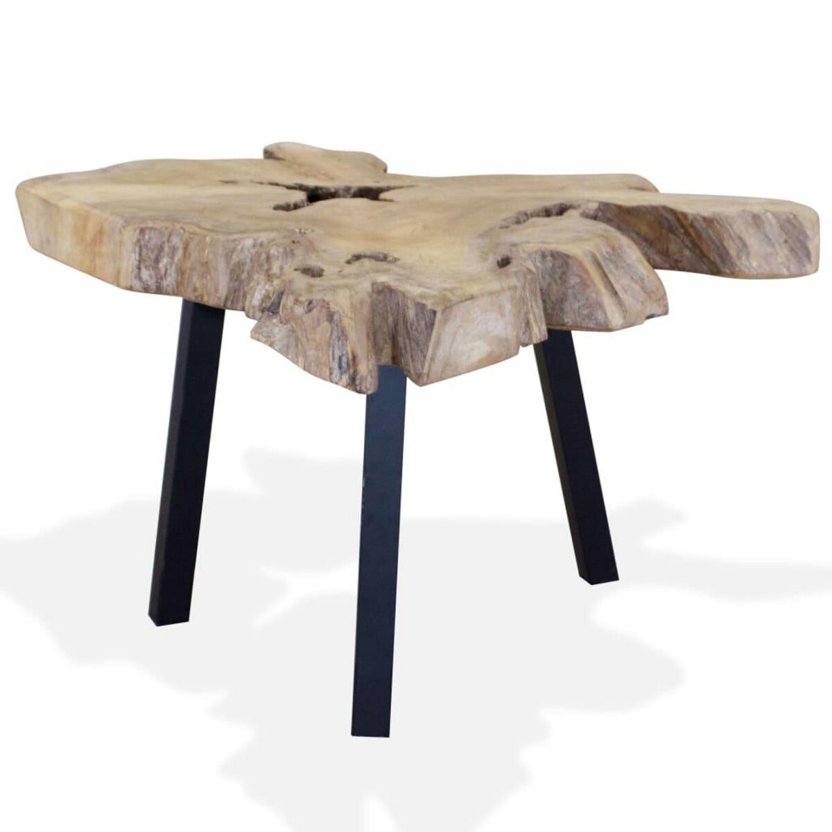 VIDAXL Table basse Teck authentique 80x70x38 cm