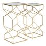 Voir la diapositive 4 : Paris Prix Lot de 2 Tables d'Appoint Design  Glassy  68cm Or
