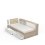 Voir la diapositive 5 : Lit 90x190/200 cm avec rangements LOREDANA