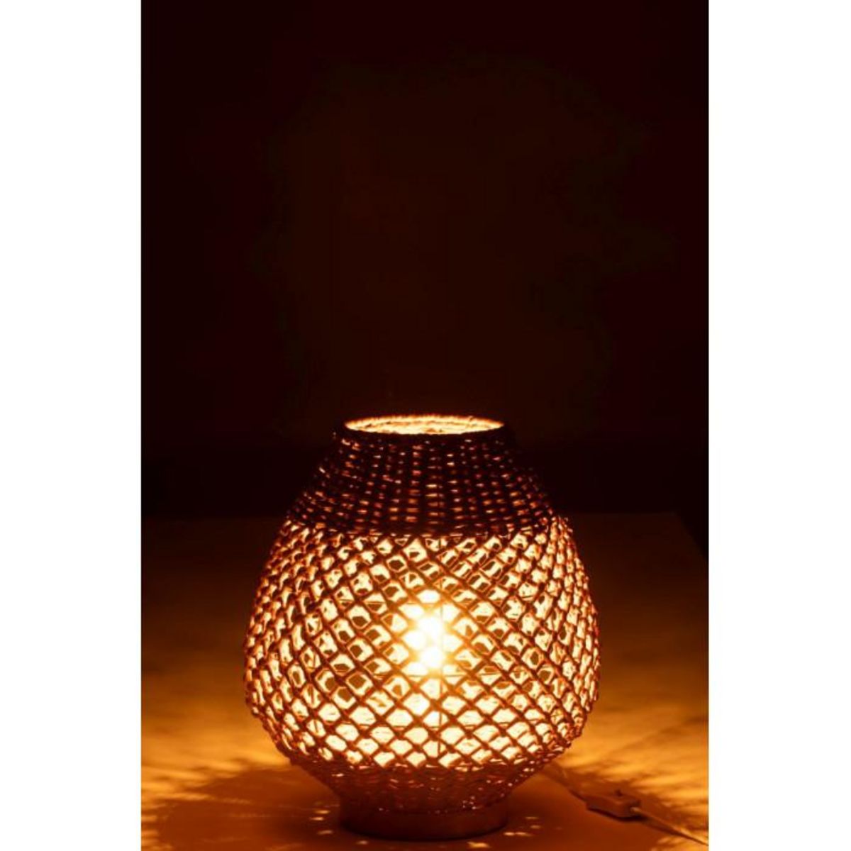 Paris Prix Lampe à Poser Torsade en Métal  Deann  35cm Naturel