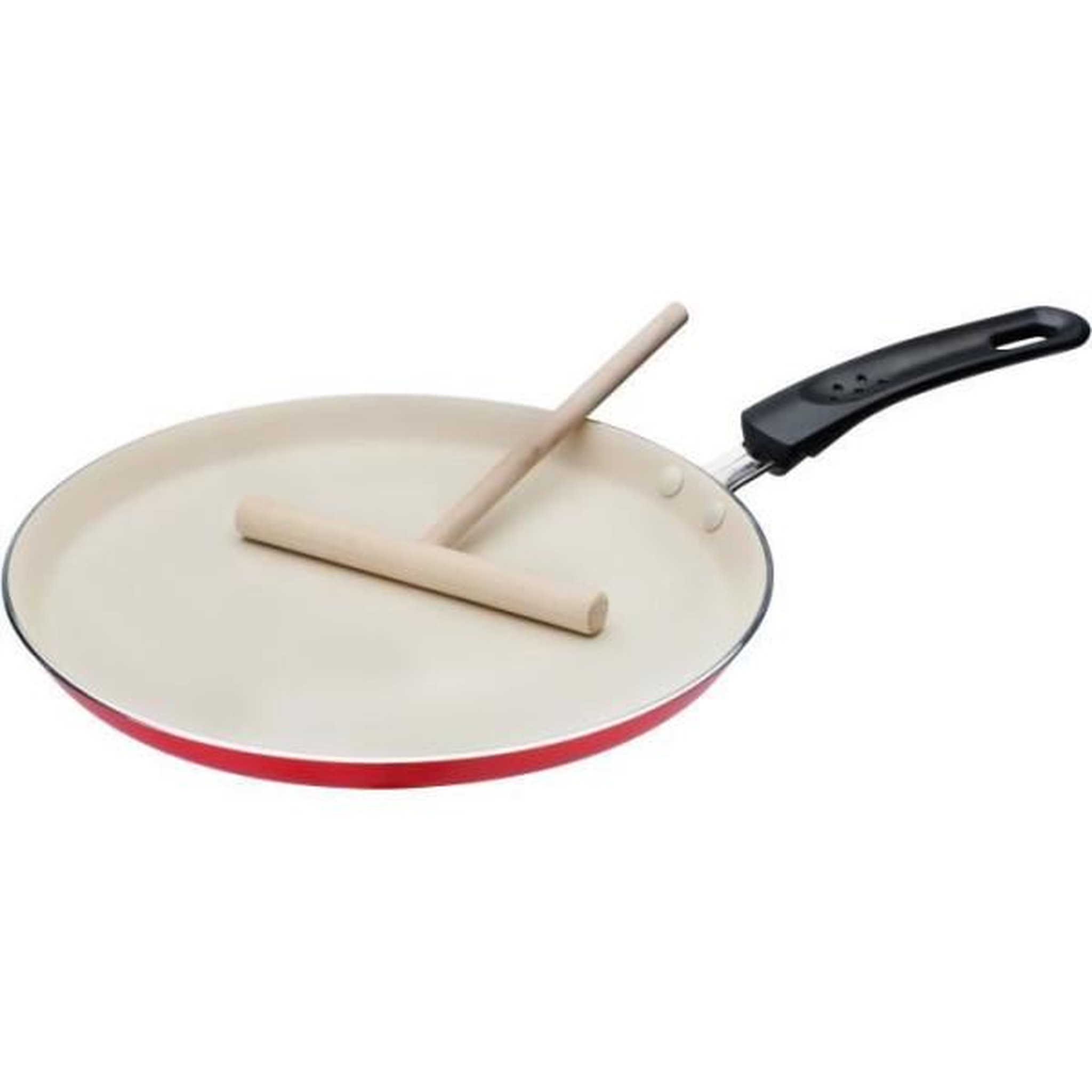 Voir la diapositive 3 : GSW Crepiere avec étaleur - GSW - 456715 - Aluminium - Extérieur rouge siliconé - 26 cm - Tous feux dont induction