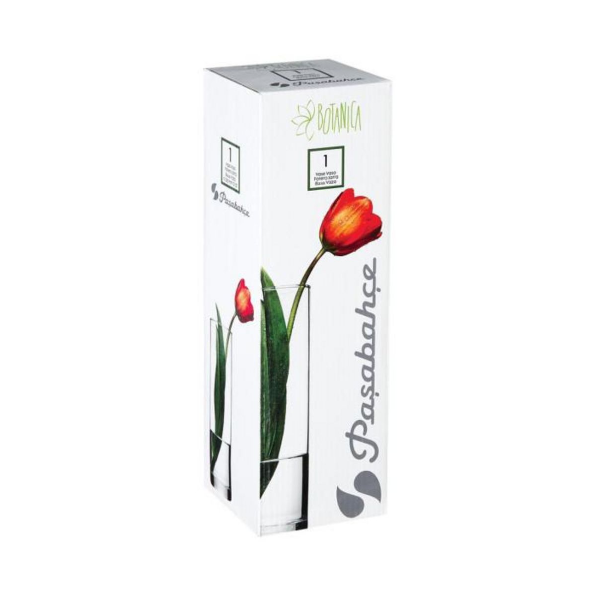 ATMOSPHERA Vase Cylindrique  Flora  26cm Transparent