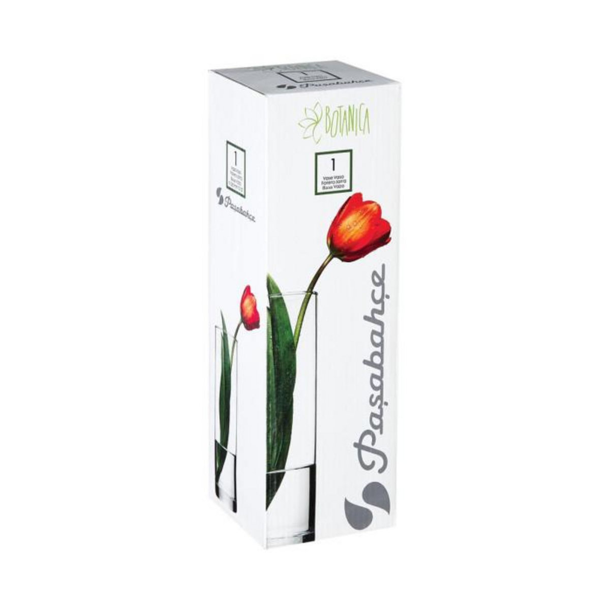 ATMOSPHERA Vase Cylindrique  Flora  26cm Transparent