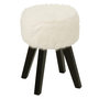 Voir la diapositive 1 : Paris Prix Tabouret Imitation Fourrure  Bun  30cm Blanc