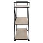 Voir la diapositive 3 : The Home Deco Factory Desserte de cuisine 3 étages en Métal et MDF Oscar - L.60xH.83cm - Noir