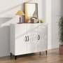 Voir la diapositive 1 : VIDAXL Buffet blanc 90x34x80 cm bois d'ingenierie