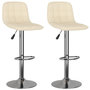Voir la diapositive 2 : VIDAXL Tabourets de bar lot de 2 creme tissu