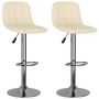 Voir la diapositive 2 : VIDAXL Tabourets de bar lot de 2 creme tissu