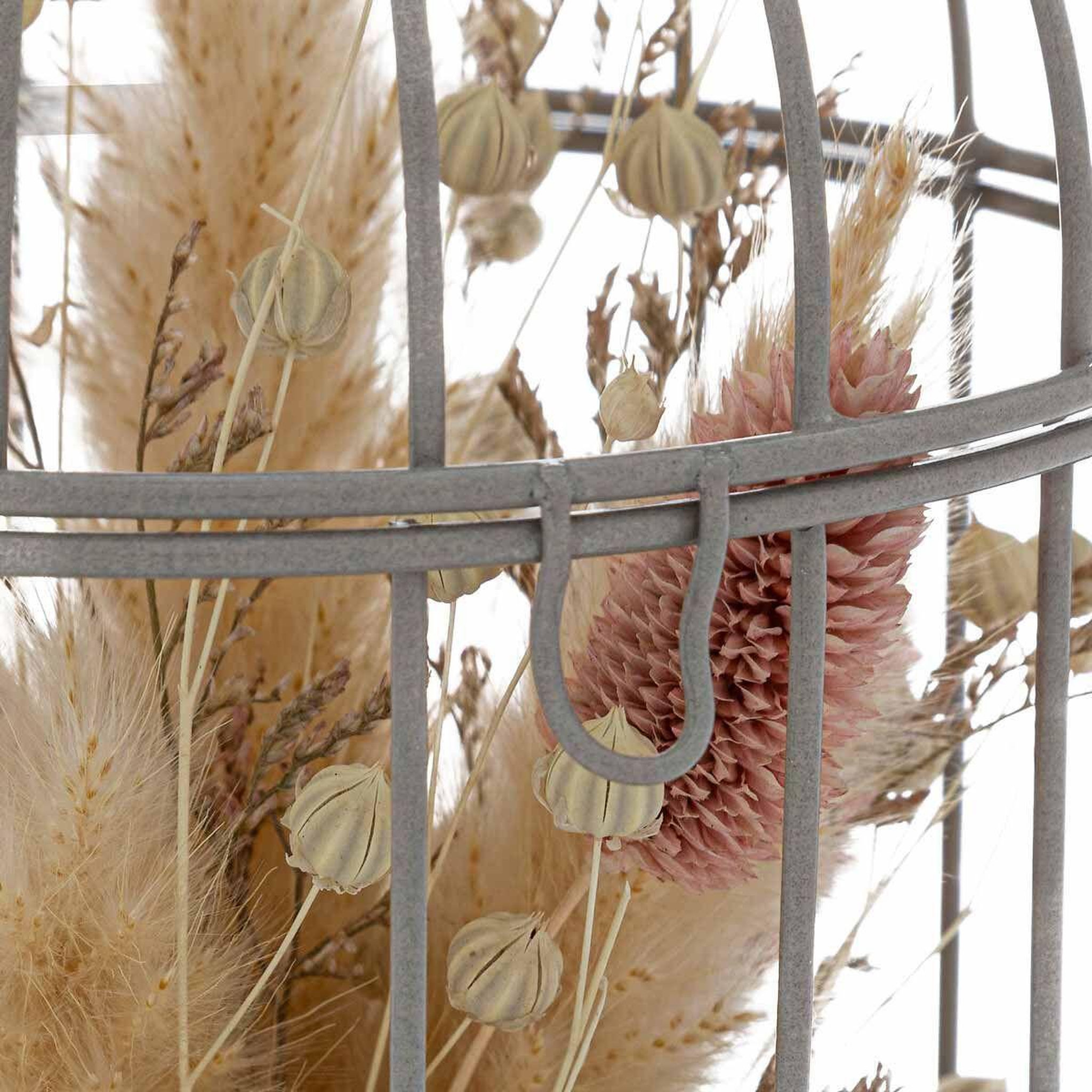Voir la diapositive 3 : ATMOSPHERA Fleurs séchées déco  cage  20cm gris