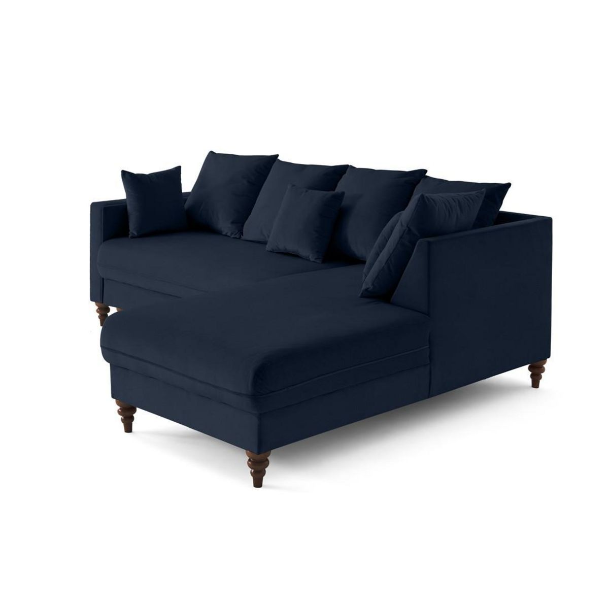 BEST MOBILIER Flamingo - canapé d'angle droit 4 places convertible en velours