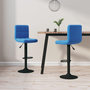 Voir la diapositive 1 : VIDAXL Tabourets de bar lot de 2 bleu velours