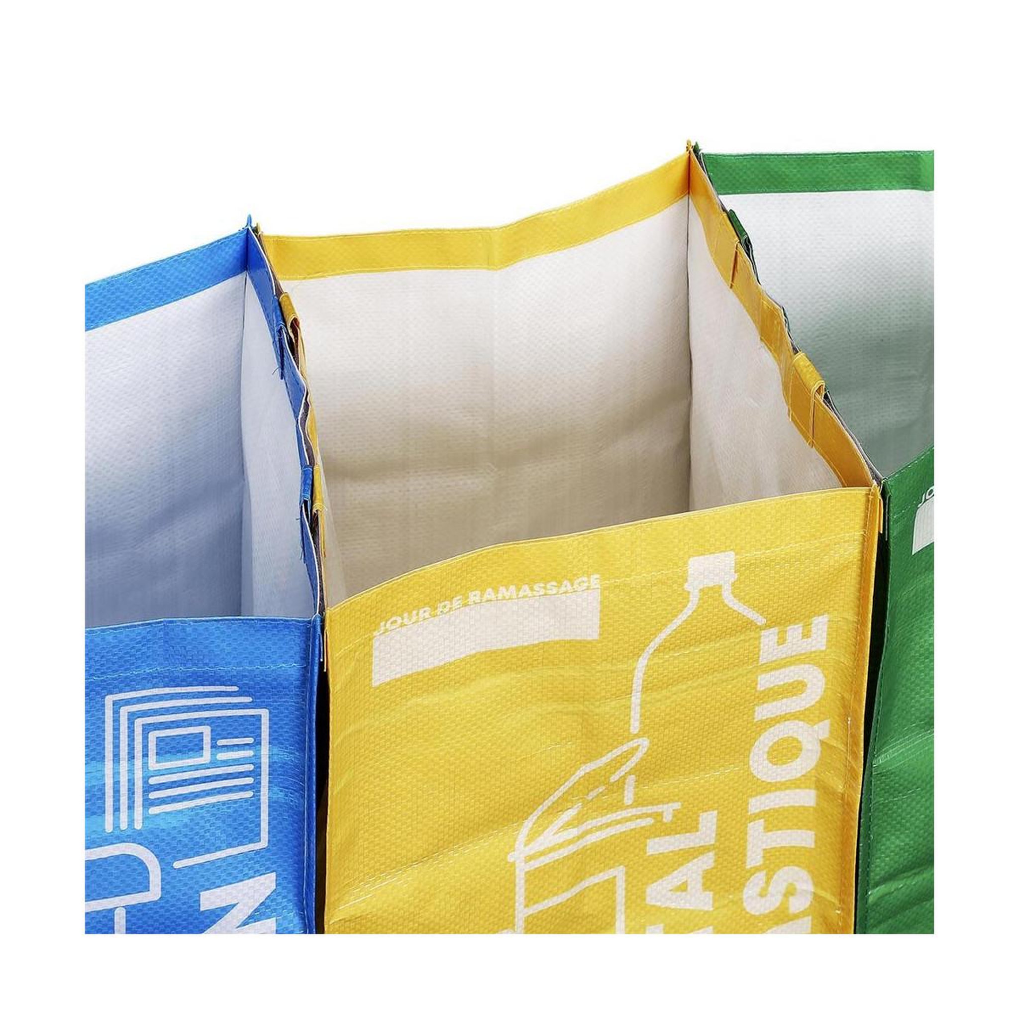Voir la diapositive 4 : Je cherche une idee Lot de 3 sacs de tri  lavable  40cm multicolore