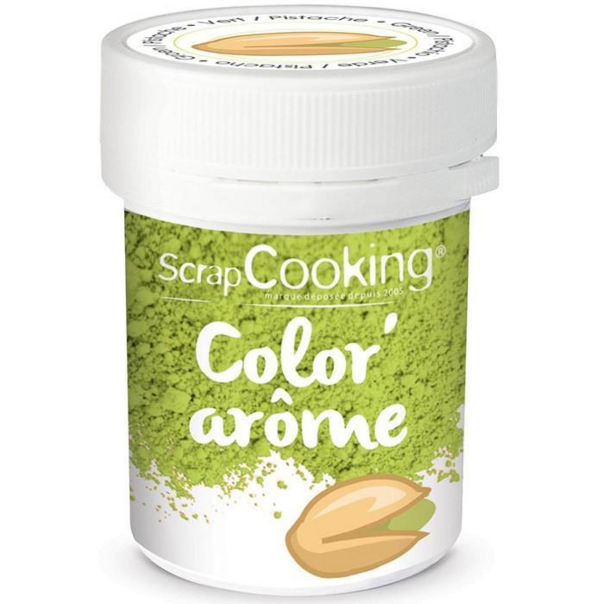 SCRAPCOOKING Colorant alimentaire vert - arôme pistache 10 g