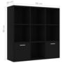 Voir la diapositive 6 : VIDAXL Bibliotheque Noir 98x30x98 cm Bois d'ingenierie
