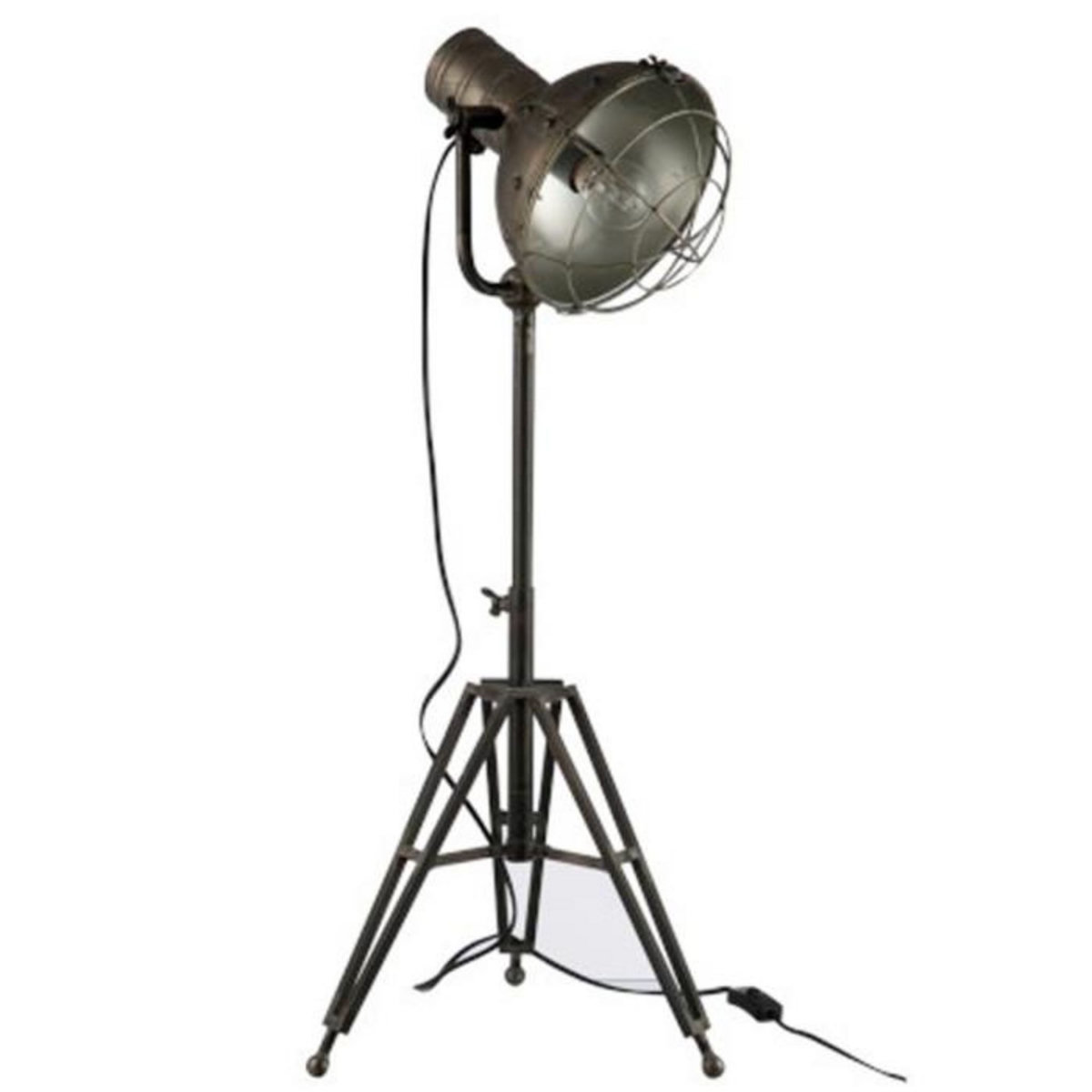 Paris Prix Lampe à Poser Industrielle  Néo  93cm Gris