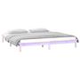Voir la diapositive 3 : VIDAXL Cadre de lit a LED sans matelas 140x190 cm bois massif