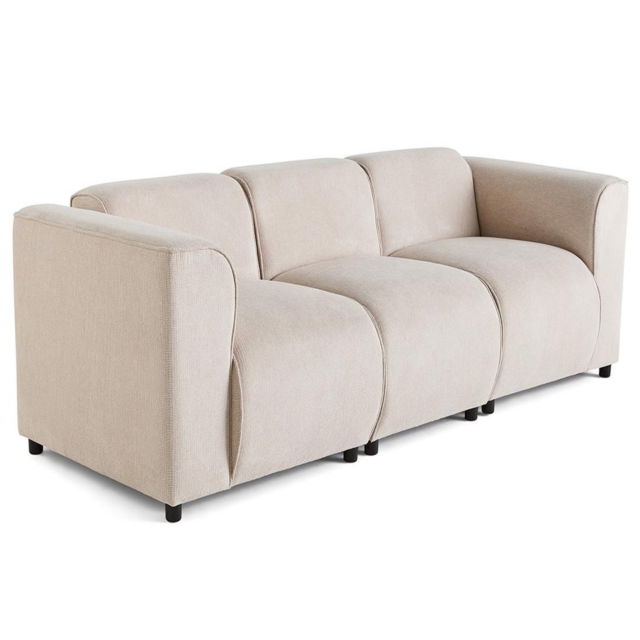 Voir la diapositive 2 : LISA DESIGN Suaro - canapé modulable 3 places en tissu texturé