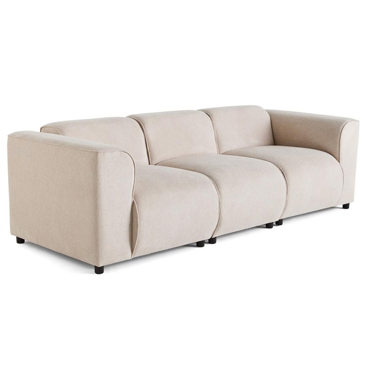 LISA DESIGN Suaro - canapé modulable 3 places en tissu texturé