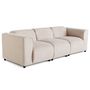 Voir la diapositive 2 : LISA DESIGN Suaro - canapé modulable 3 places en tissu texturé